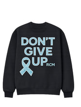 Load image into Gallery viewer, Don’t Give Up” Rhinestone Crew Sweater Edition