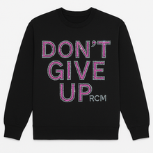 Load image into Gallery viewer, Don’t Give Up” Rhinestone Crew Sweater Edition
